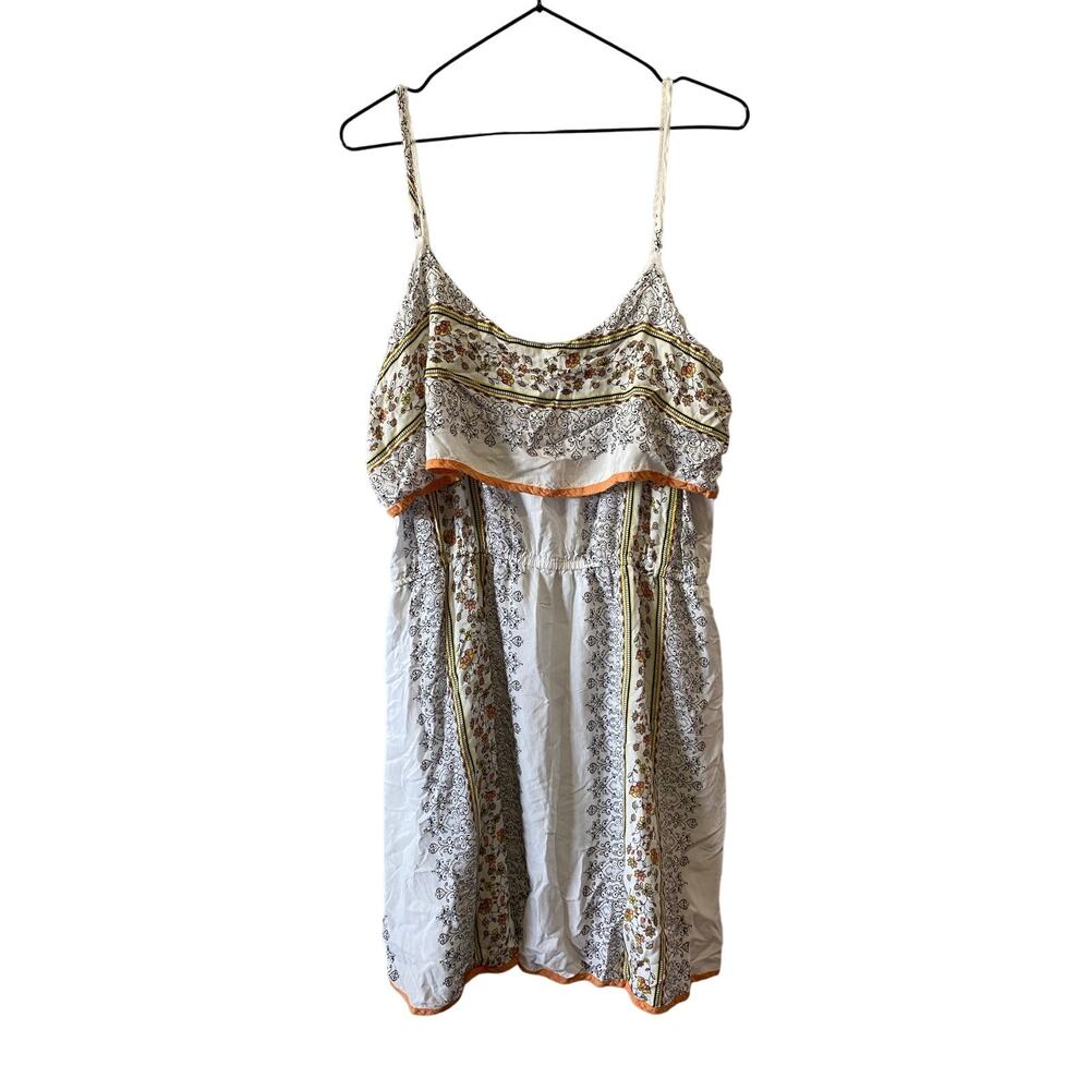 American Rag Mini Dress Floral Tank Sz XL Boho Girly Beachy